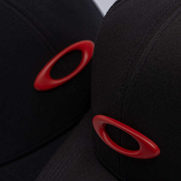 Oakley - Trucker Ellipse Hat - Pitch Black/Flame Red