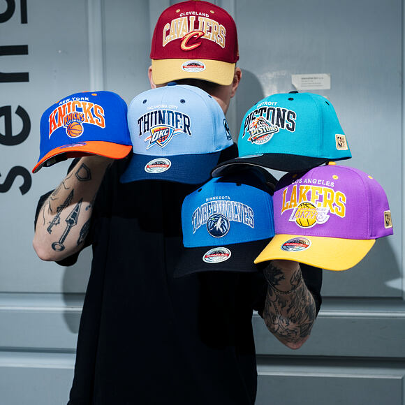 Kappe Mitchell & Ness - NBA Team Arch Snapback - Oklahoma City Thunder - Blue