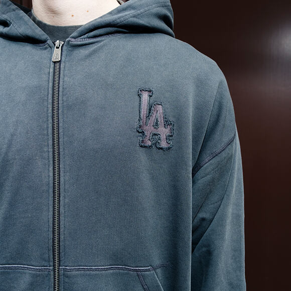 Pullover New Era - MLB Washed Full Zip Hoody - LA Dodgers - Dark Grey