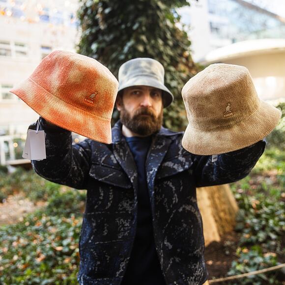 Hut Kangol - Tie Dye Knit Bucket - Black/Natural