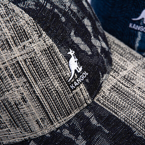 Kappe Kangol - TRENDS PACK - Denim Mashup Baseball - Black Topstitch
