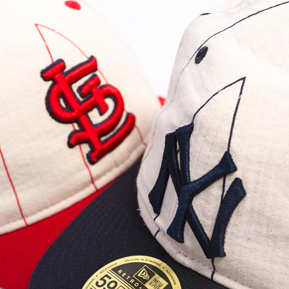 Kappe New Era - MLB Retro Linen Pinstripe 59FIFTY Retro Crown - NY Yankees - Team Color