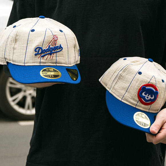 Kappe New Era - MLB Retro Linen Pinstripe 59FIFTY Retro Crown - LA Dodgers - Team Color