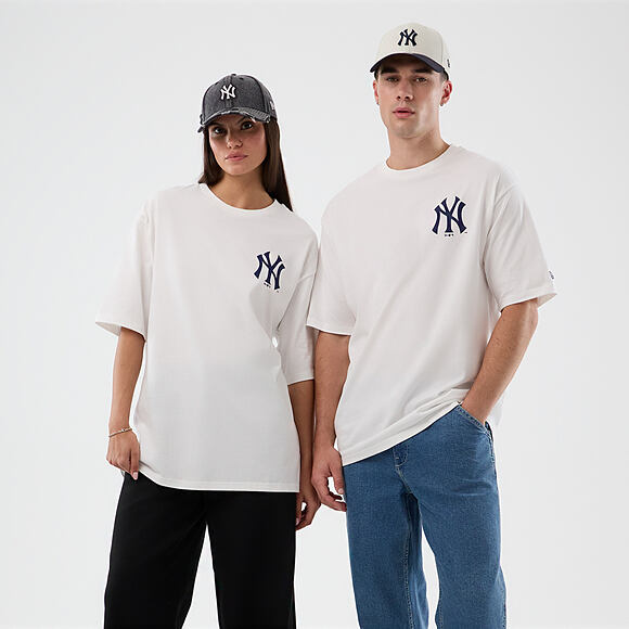 T-Shirt New Era - MLB Cap Graphic Oversized Tee - NY Yankees - White