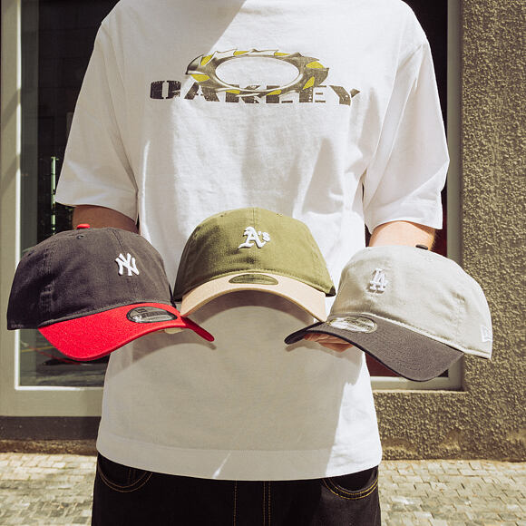 Kappe New Era - MLB Mini Logo Washed Contrast 9TWENTY - LA Dodgers - Grey / Navy
