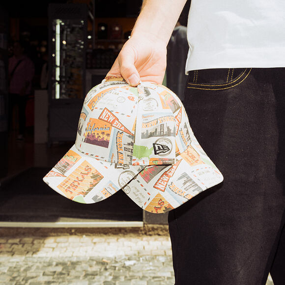 Kinder Kappe New Era - Branded Location Print 9FORTY - Stone