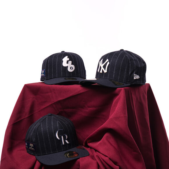 Kappe New Era - MLB Moon Fabric - Tampa Bay Rays Retro 59FIFTY - MLB - White And Navy Pinstripe