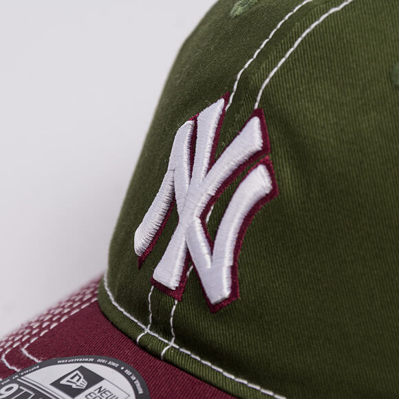 Kappe New Era - MLB "Seasonal 2 Tone" 9TWENTY - NY Yankees - Green / Burgundy