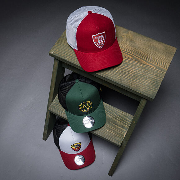 Kappe New Era - Core 9FORTY A-Frame Trucker - AS Roma - White / Red