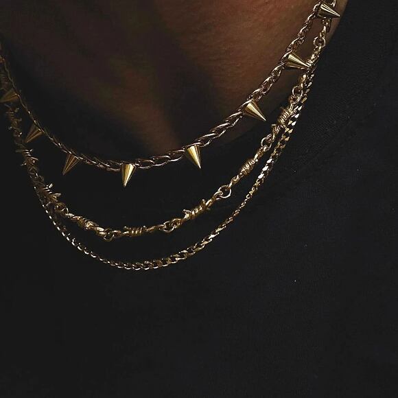 Kette Fainz - Spike Choker 5 mm - Silver