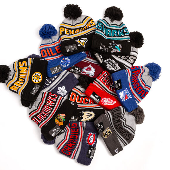 Mütze New Era - NHL Evergreen Wordmark Pom Medium Knit - Vegas Golden Knights - Team Color