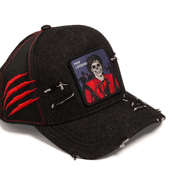 Kappe Capslab - Thriller Pop Legend Trucker - Distressed Black Denim
