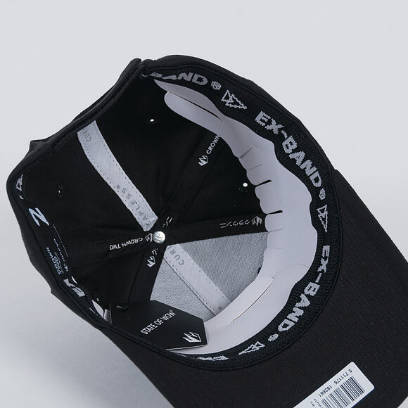 Kappe State of WOW ALPHABET - Zavináč Baseball Cap Crown 2 Black/White Strapback