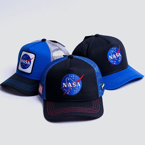 Kappe Capslab NASA A-Frame Trucker CL/NASA/1/NAS4 Black / Royal Blue