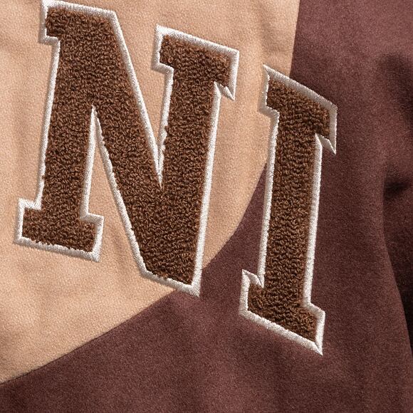 Jacke Karl Kani Retro Patch Wavy Block College Jacket braun/sand/off white