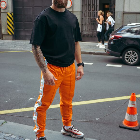 Trainerhose Kappa 222 BANDA RASTORIAI SLIM Orange Rust-White-Green Dusty