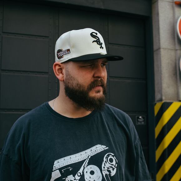 Kappe New Era 59FIFTY MLB Chicago White Sox Retro - Creme Weiß / Schwarz