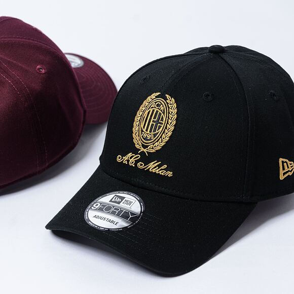 Kappe New Era - 9FORTY Heritage Gold - AC Milan - Black