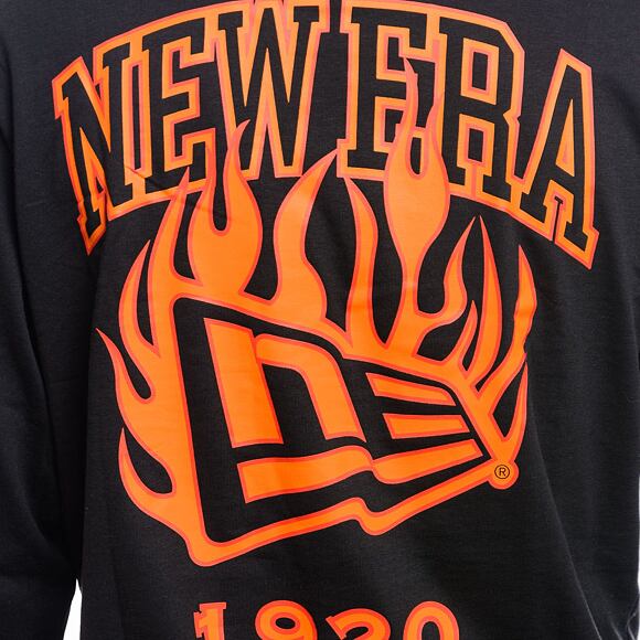 T-Shirt New Era - Flag Flame Longsleeve Tee - Black / Red