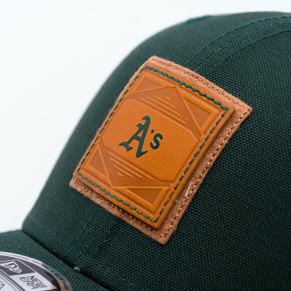 Kappe New Era - MLB Debossed 9SEVENTY Stretch-Snap - Oakland Athletics - Green / Brown