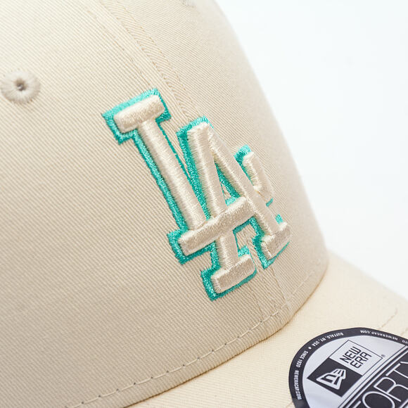 Kappe New Era - MLB Team Outline 9FORTY - LA Dodgers - Cream / Teal