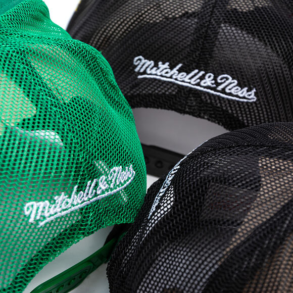 Kappe Mitchell & Ness - NBA Big Champ Trucker - Golden State Warriors - Black