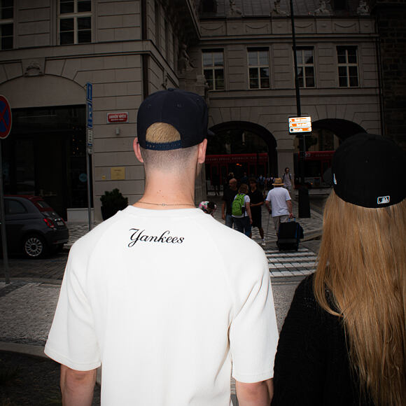 T-Shirt New Era - MLB Waffle Tee - NY Yankees - Off White