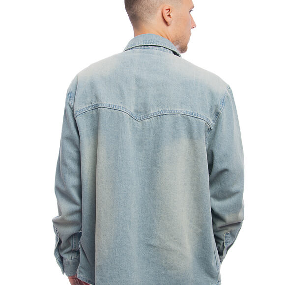 Hemd Karl Kani - Og K Western Denim Overshirt - Blue