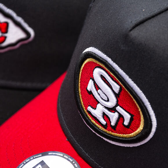 Kappe New Era - NFL Charcoal Drop 9FORTY A-Frame - San Francisco 49Ers - Steel Clouds / Scarlet