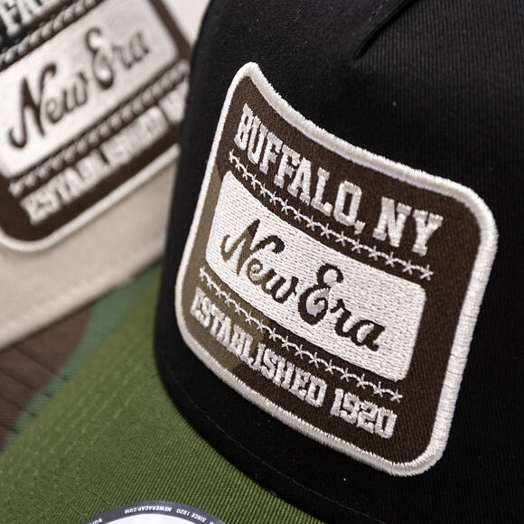 Kappe New Era - Branded Camo Patch 9FORTY A-Frame - Black / Rifle Green