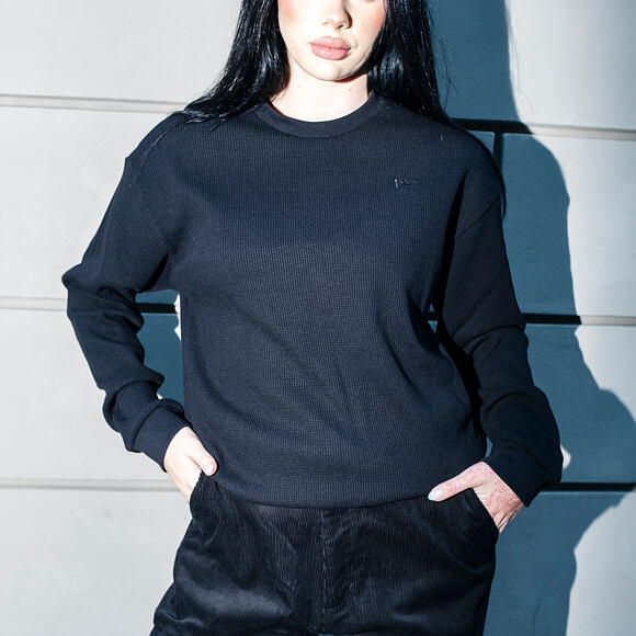 T-Shirt New Era - Branded Longsleeve Waffle Tee - Black