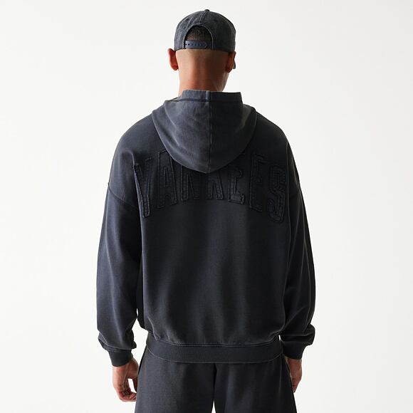 Pullover New Era - MLB Washed Full Zip Hoody - NY Yankees - Black