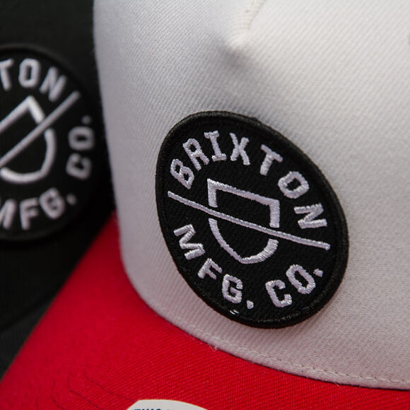 Kappe Brixton - Crest MP Snapback - Off White/Rush