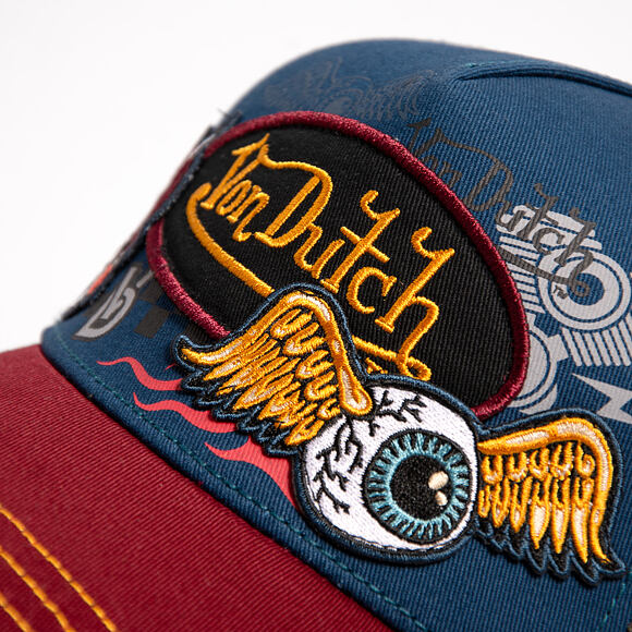 Kappe Von Dutch - Trucker - Patch & Print - Red / Navy