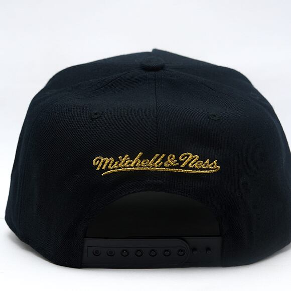 Kappe Mitchell & Ness - NHL Black And Gold Pro Snapback - Chicago Blackhawks - Black