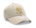 Damen Kappe New Era - MLB Metallic 9FORTY - NY Yankees - Stone / Gold