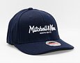 Kappe Mitchell & Ness Branded 110 Stretch-Snap Pinscript "Classic Red" - Navy