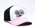 Damen Kappe Von Dutch - Flying Eyeball Embroidery Baseball - White / Pink