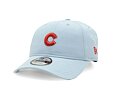 Kappe New Era - 9FORTY Summer Washed - Chicago Cubs - Pastel Blue / Scarlet