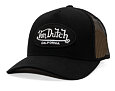 Kappe Von Dutch - Cali Brushed Patch Trucker - Black / Orange Mesh
