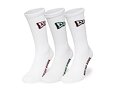 Socken New Era - Flag Crew Socks 3pk - White