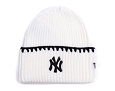 Damen Mütze New Era - MLB Chunky Top Stitch Beanie - NY Yankees - Cream