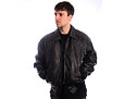 Jacke Karl Kani - Signature PU Leather Bomber Jacket - Black