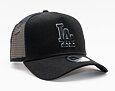 Kappe New Era - MLB Black on Black 9FORTY Trucker - LA Dodgers - Black