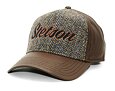 Schirmmütze Stetson Trucker Cap Lamb Nappa Harris Tweed Braun Messing