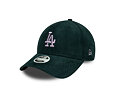 Damen Kappe New Era - MLB Cord 9FORTY - LA Dodgers - Dark Green / Lavender