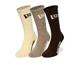 Socken New Era - Flag Crew Socks 3pk - Cream / Beige / Brown