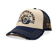 Kappe Von Dutch - Racer On Fire Wheel Patch Trucker - Cream / Navy