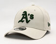 Kappe New Era - MLB League Essential 9FORTY - Oakland Athletics - Stone / Dark Green