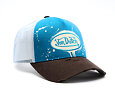 Kappe Von Dutch - Paint Splash Print & Embroidery Baseball - Turquoise / Brown